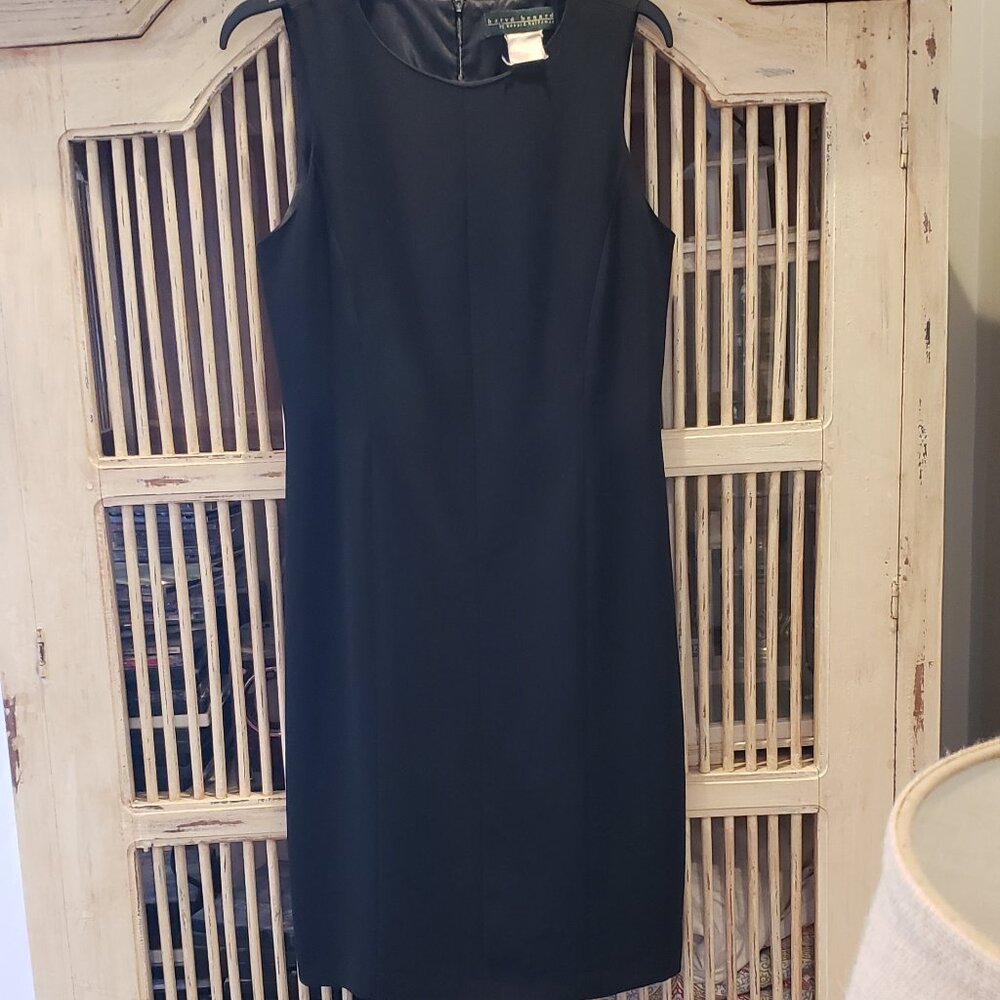Harve Benard Classic Black Sleeveless Sheath Dress